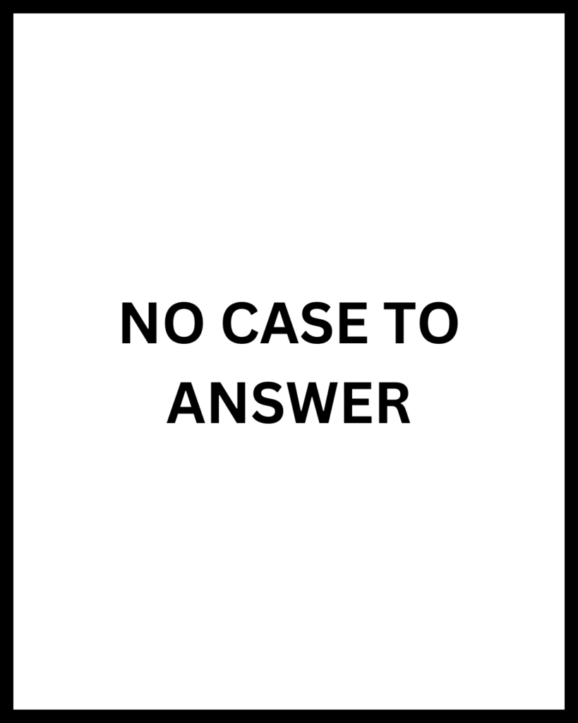 no case to answer