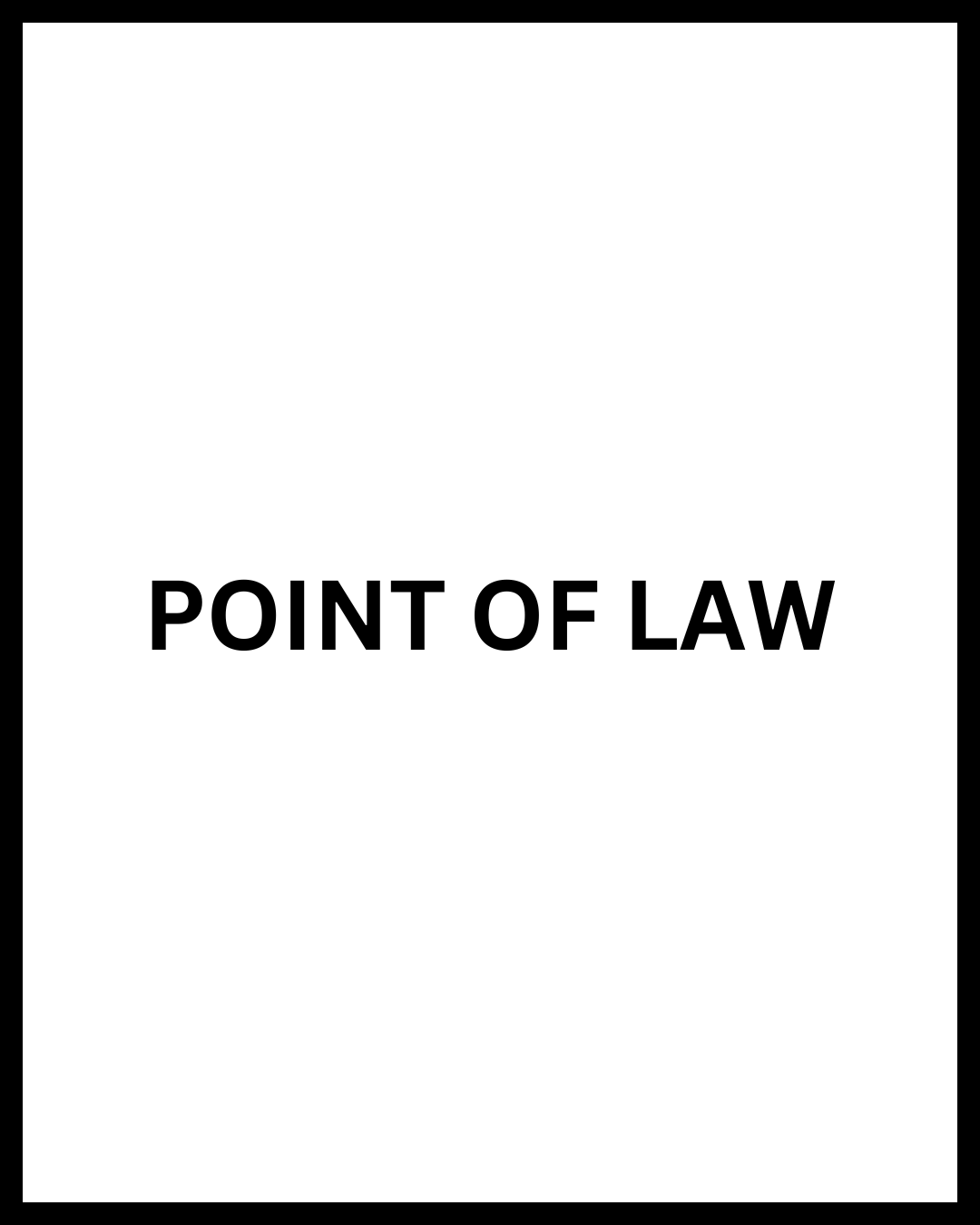 point of law
